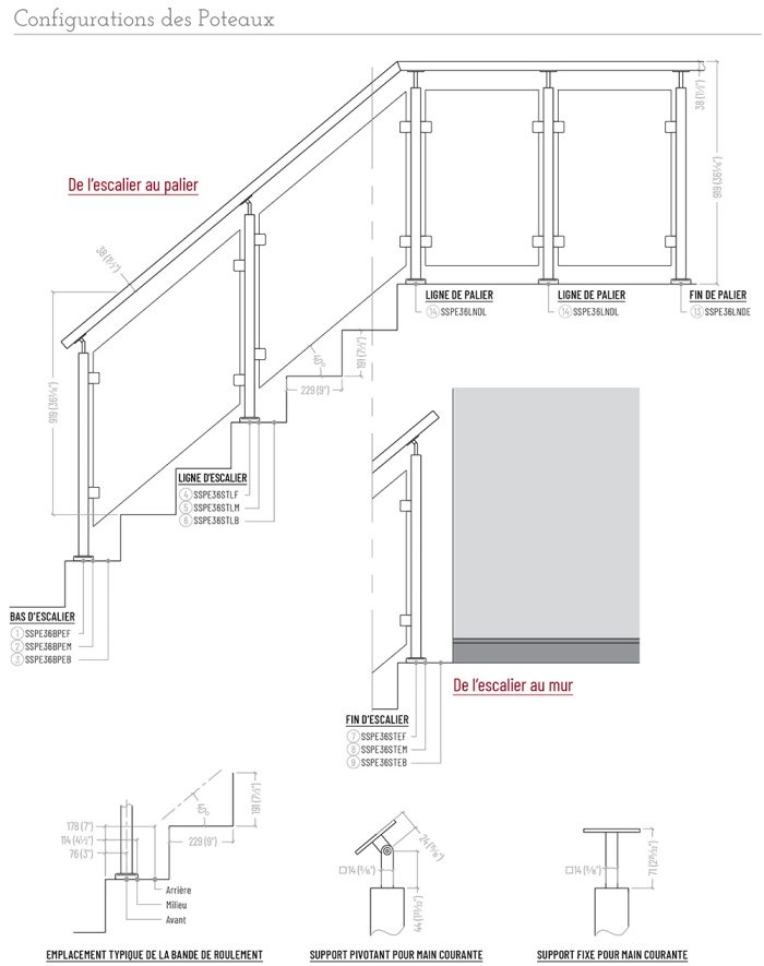 Poteau pour verre trempé 10 mm (intérieur) – Image 4