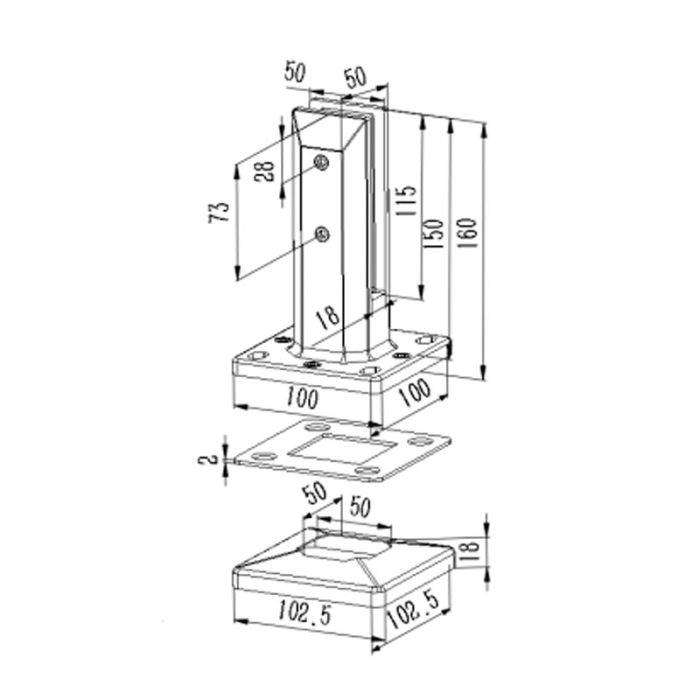 Spigot pour verre trempé 12mm – Image 4